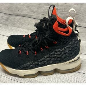 Nike Youth Size 5.5Y Basketball Shoes Black Bright Crimson